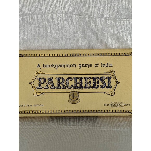 Vintage Parcheesi 1959 Gold Seal Edition Board Game Complete Set Collectible - Picture 8 of 9